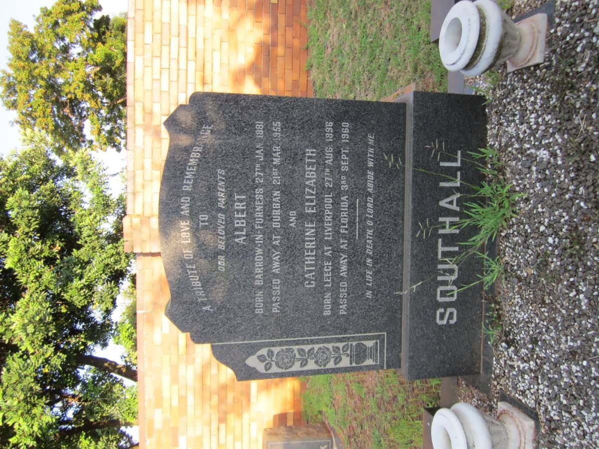 SOUTHALL Albert 1881-1955 &amp; Catherine Elizabeth 1896-1960
