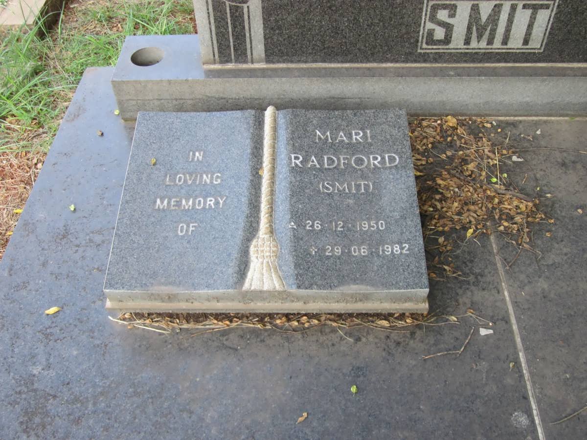 RADFORD Mari nee SMIT 1950-1982