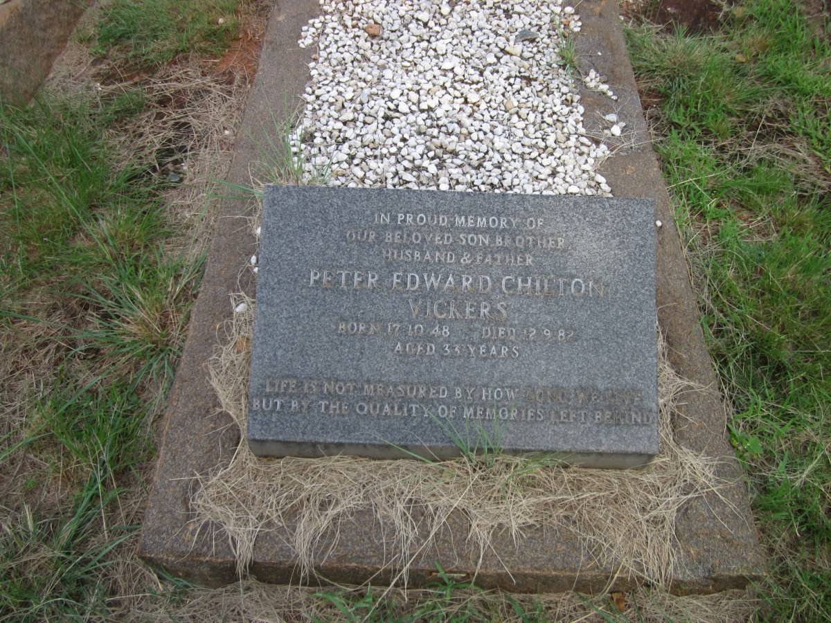 VICKERS Peter Edward Chilton 1948-1982
