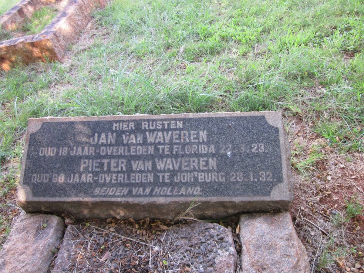 WAVEREN Pieter, van -1932 :: VAN WAVEREN Jan -1923