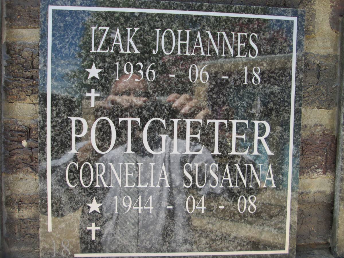 POTGIETER Izak Johannes 1936- &amp; Cornelia Susanna 1944-