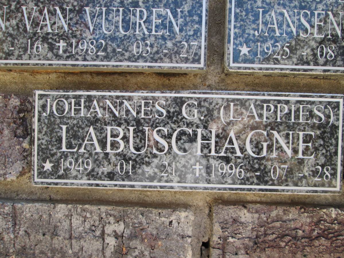 LABUSCHAGNE Johannes G. 1949-1996