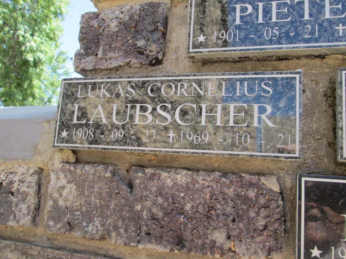 LAUBSCHER Lukas Cornelius 1908-1969