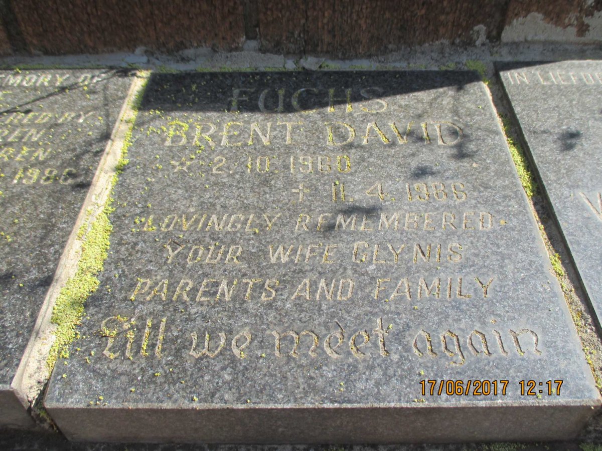 FUCHS Brent David 1960-1986