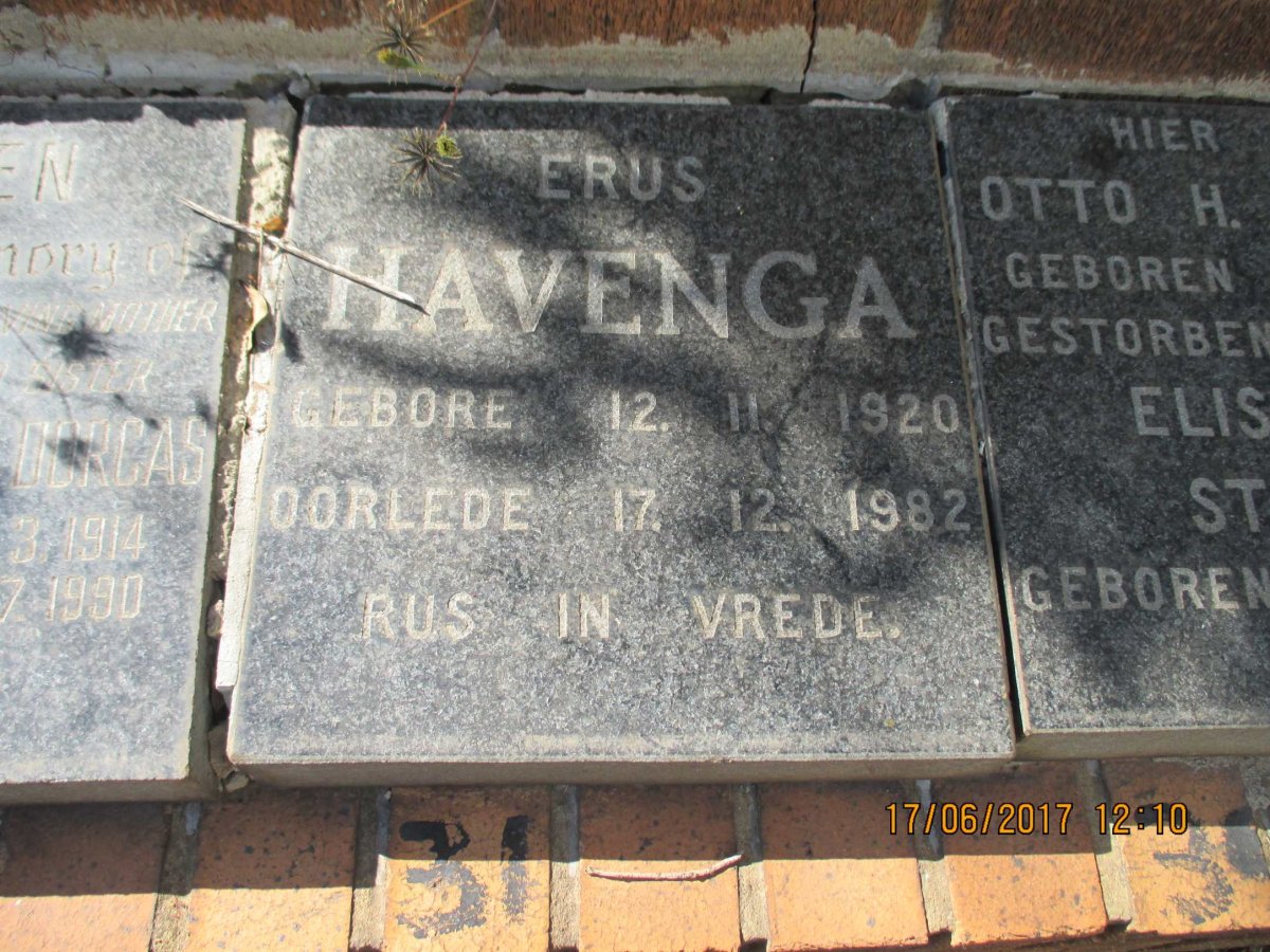 HAVENGA Erus 1920-1982