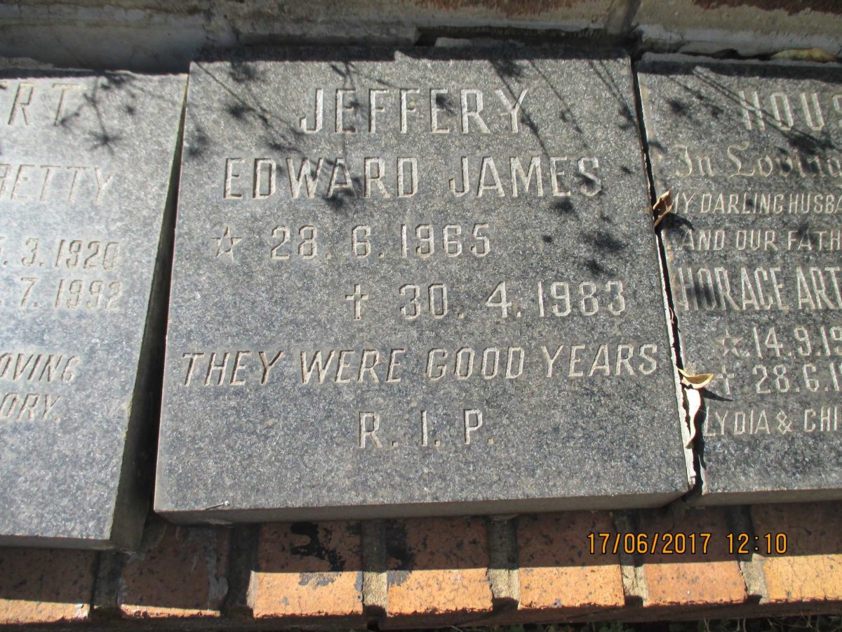JEFFERY Edward James 1965-1983