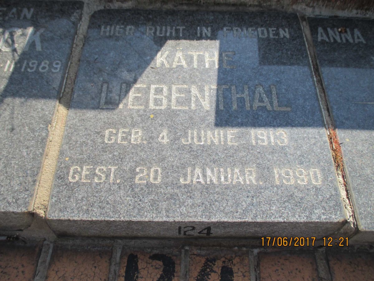 LIEBENTHAL Kathe 1913-1990