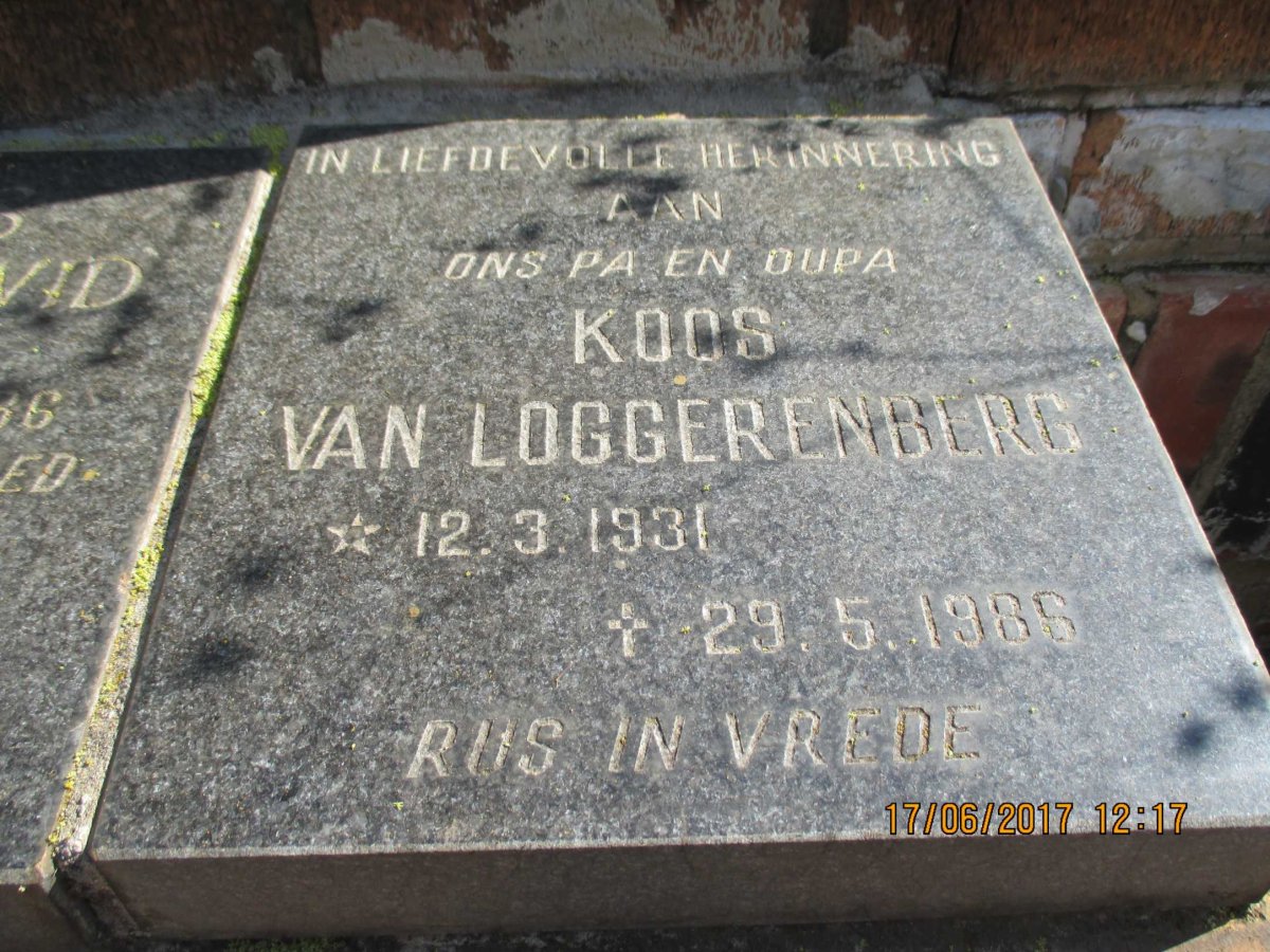 LOGGERENBERG Koos, van 1931-1986