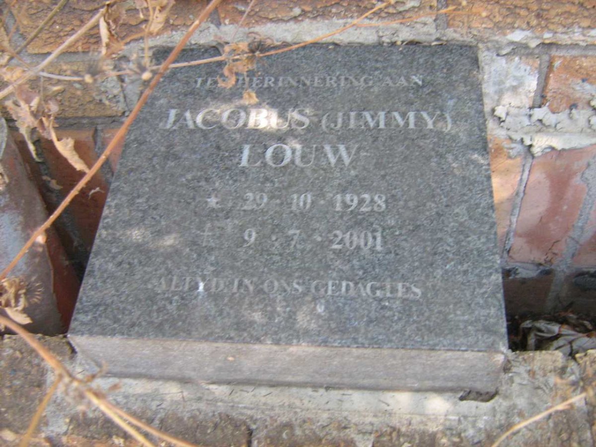 LOUW Jacobus 1928-2001