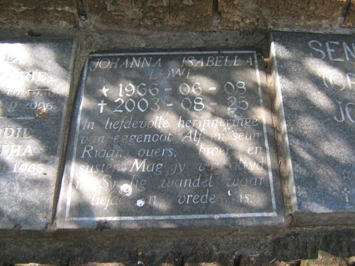 LOWE Johanna Isabella 1966-2003