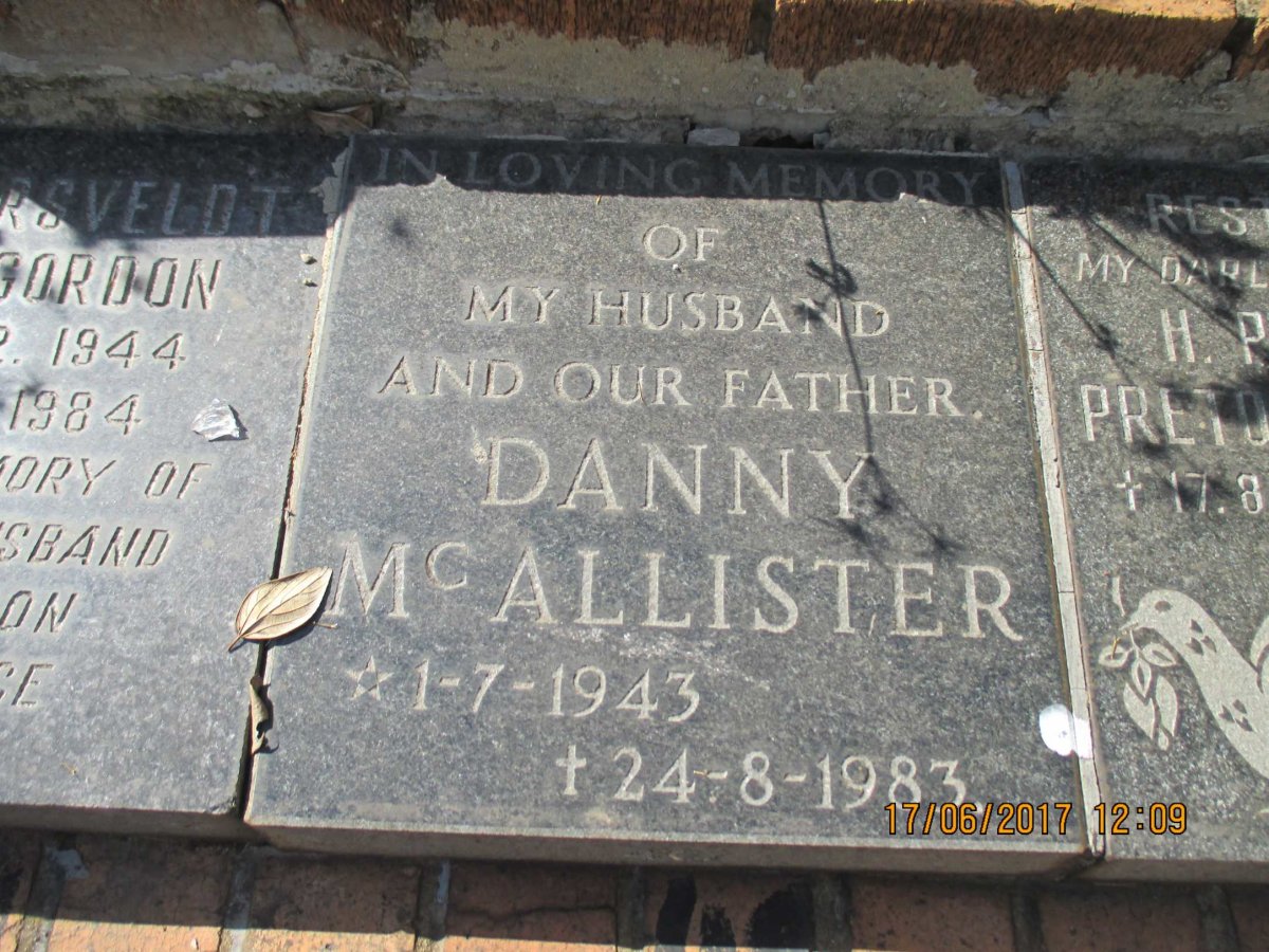 McALLISTER Danny 1943-1983