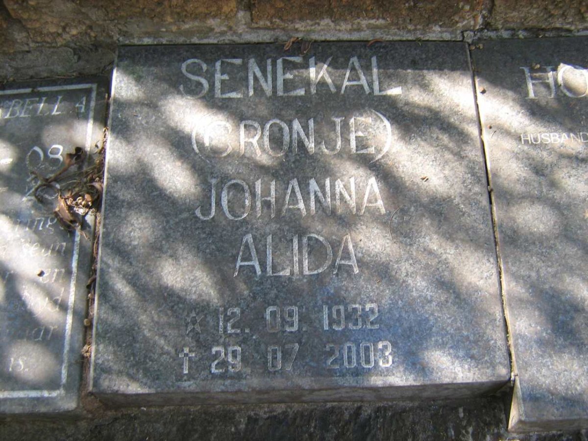SENEKAL Johanna Alida nee CRONJE 1932-2003