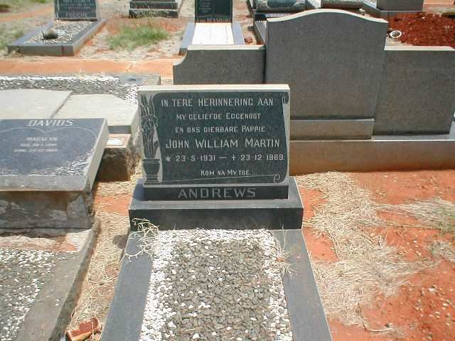 ANDREWS John William Martin 1931-1969