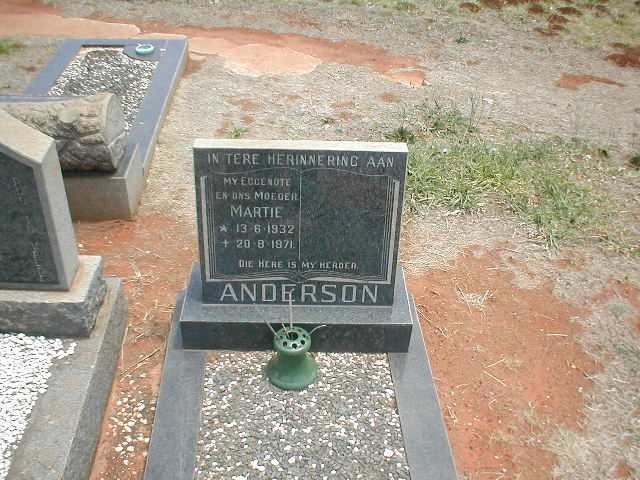 ANDERSON Martie 1932-1971