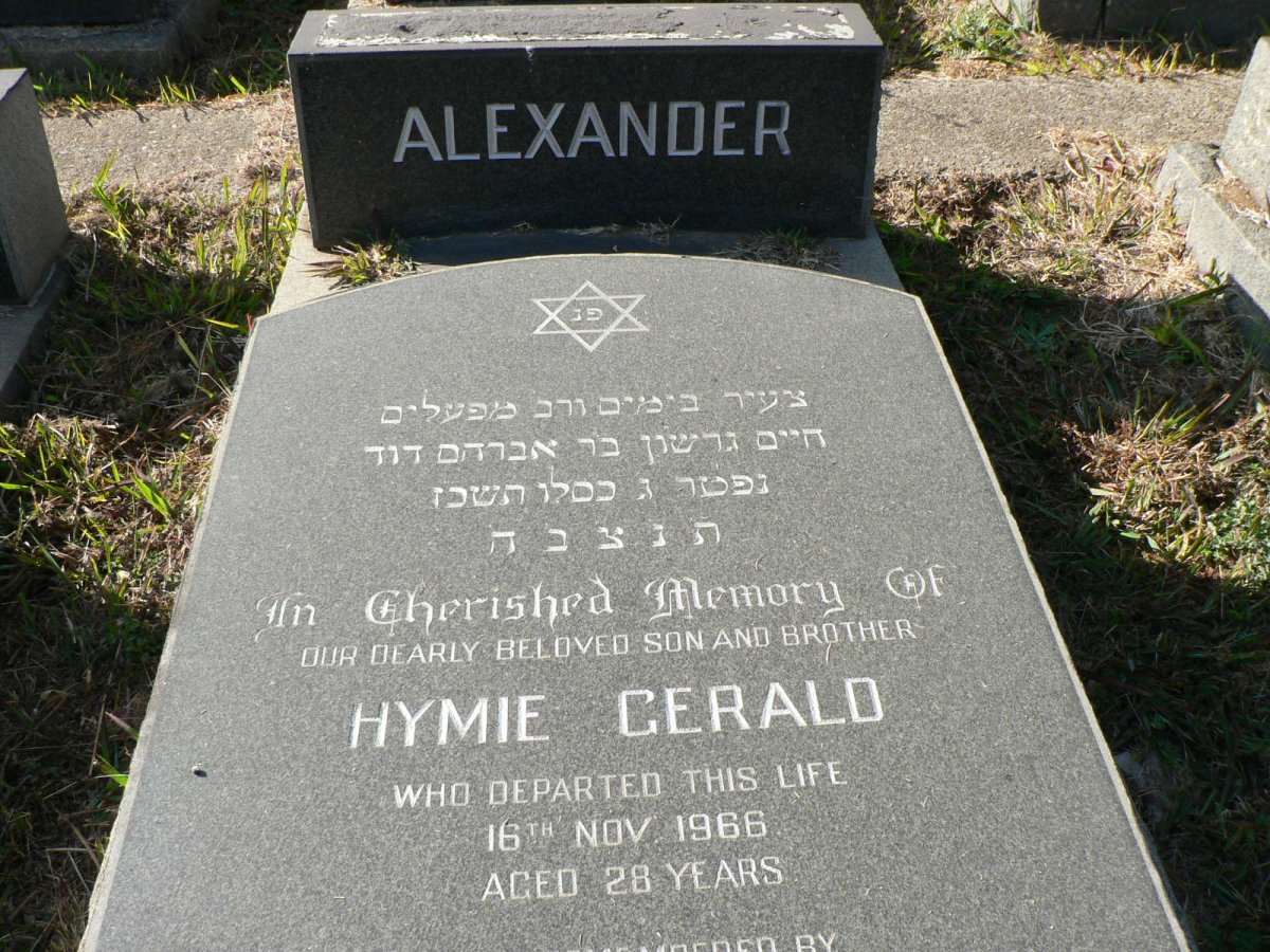 ALEXANDER Hymie Gerald -1966
