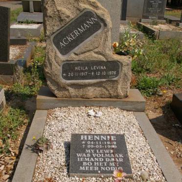 ACKERMANN Heila Levina 1917-1976 :: ACKERMANN Hennie 1942-1999