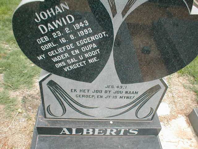 ALBERTS Johan Dawid 1943-1993