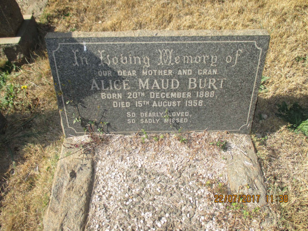 BURT Alice Maud 1888-1958