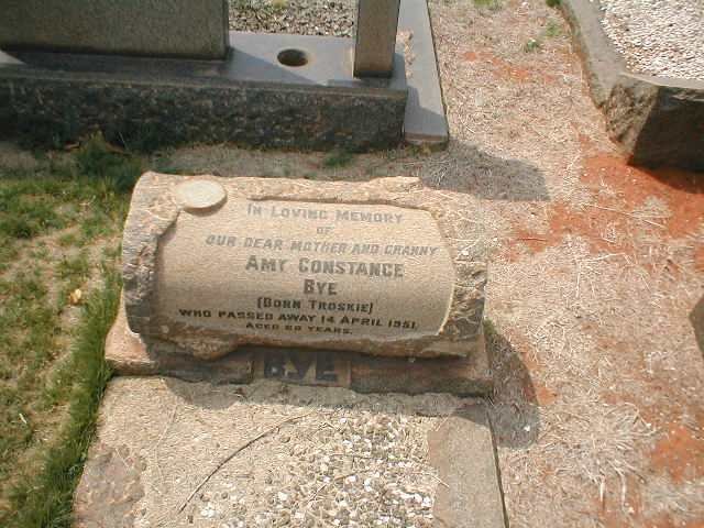 BYE Amy Constance nee TROSKIE  -1951
