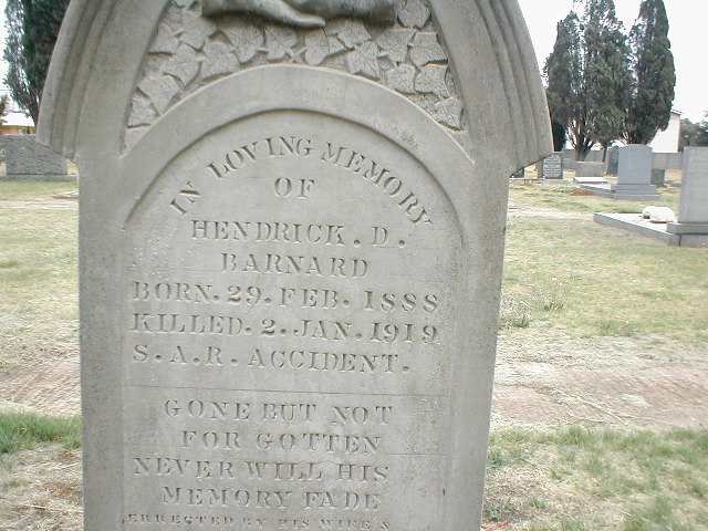 BARNARD Hendrick D. 1888-1919