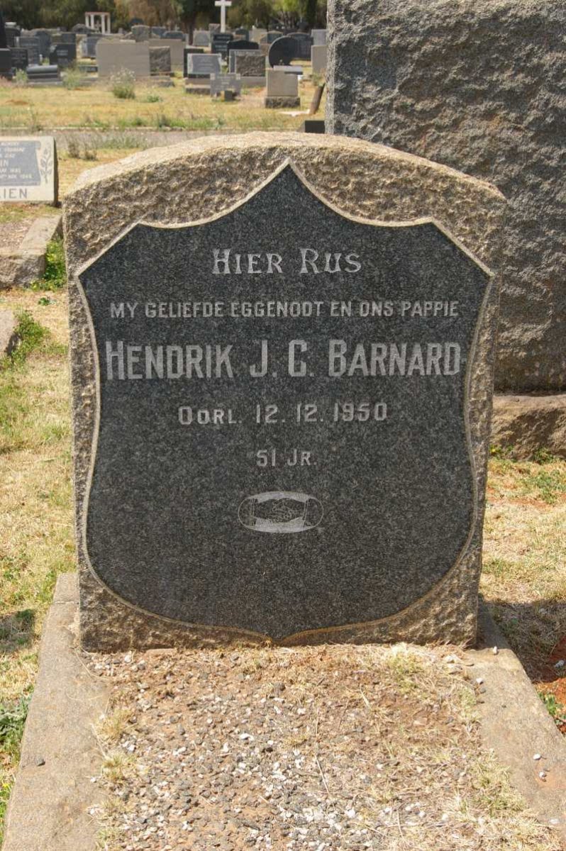BARNARD Hendrik J.C. -1950