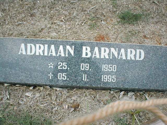 BARNARD Adriaan 1950-1995