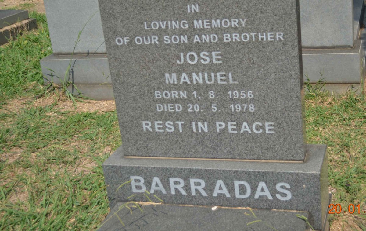 BARRADAS Jose Manuel 1956-1978