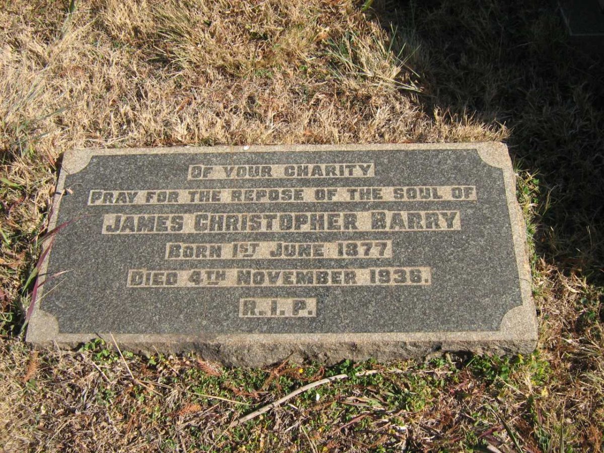 BARRY James Christopher 1877-1936