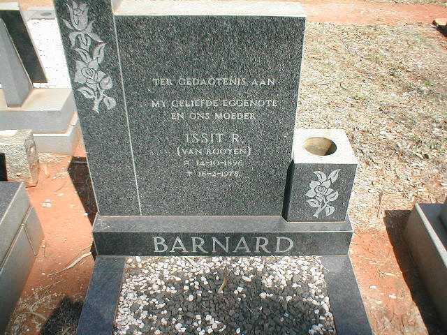 BARNARD Issit R. nee VAN ROOYEN 1896-1978