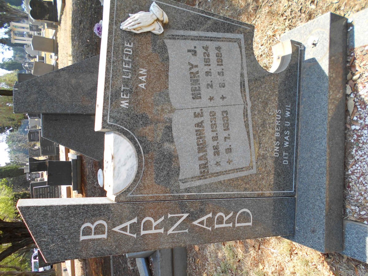 BARNARD Henry J. 1924-1994 &amp; Francina E. 1930-1993