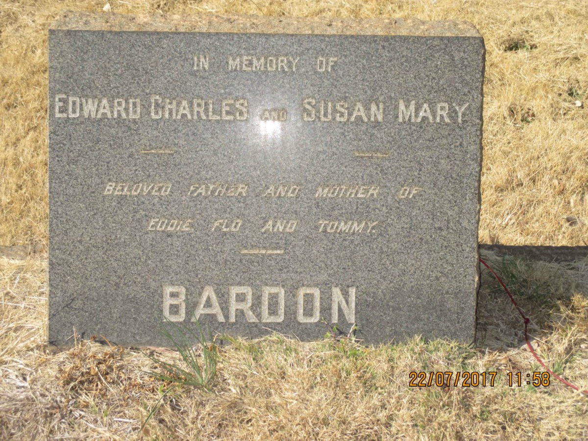 BARDON Edward Charles &amp; Susan Mary