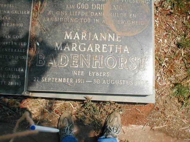 BADENHORST Marianne Margaretha nee EYBERS 1911-1984