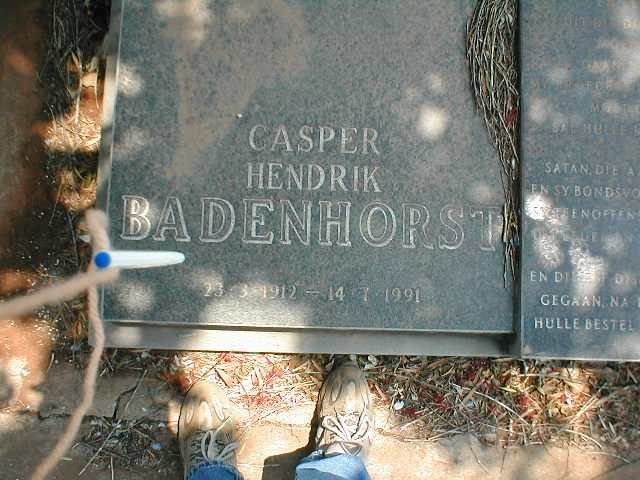BADENHORST Casper Hendrik 1912-1991