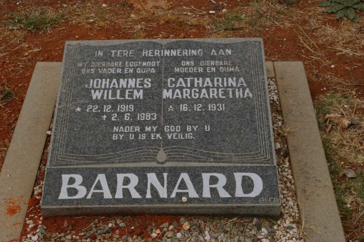 BARNARD Johannes Willem 1919-1983 &amp; Catharina Margaretha 1931-