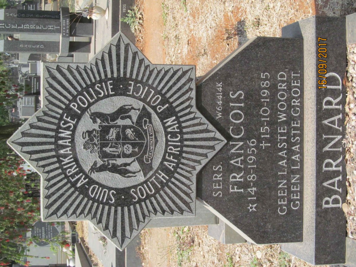 BARNARD Francois 1956-1985