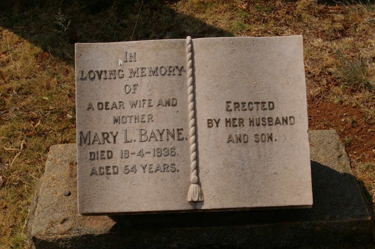 BAYNE Mary L. -1936