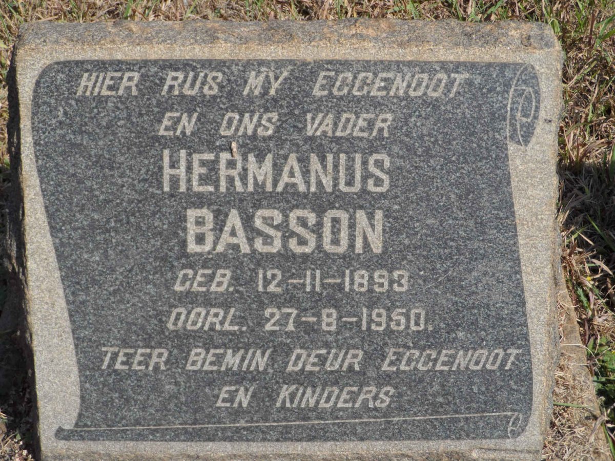 BASSON Hermanus 1893-1950