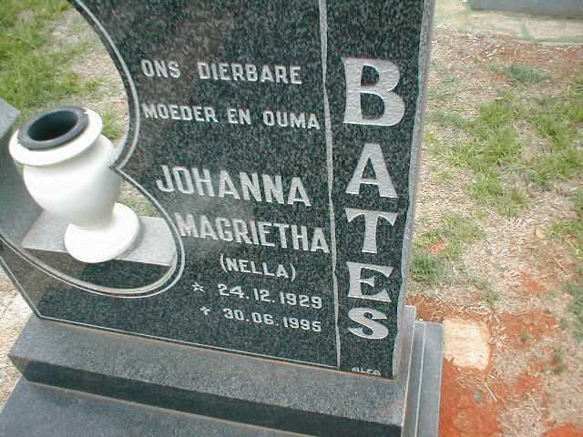 BATES Johanna Magrietha 1929-1995