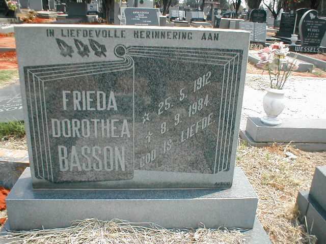 BASSON Frieda Dorothea  1912-1984