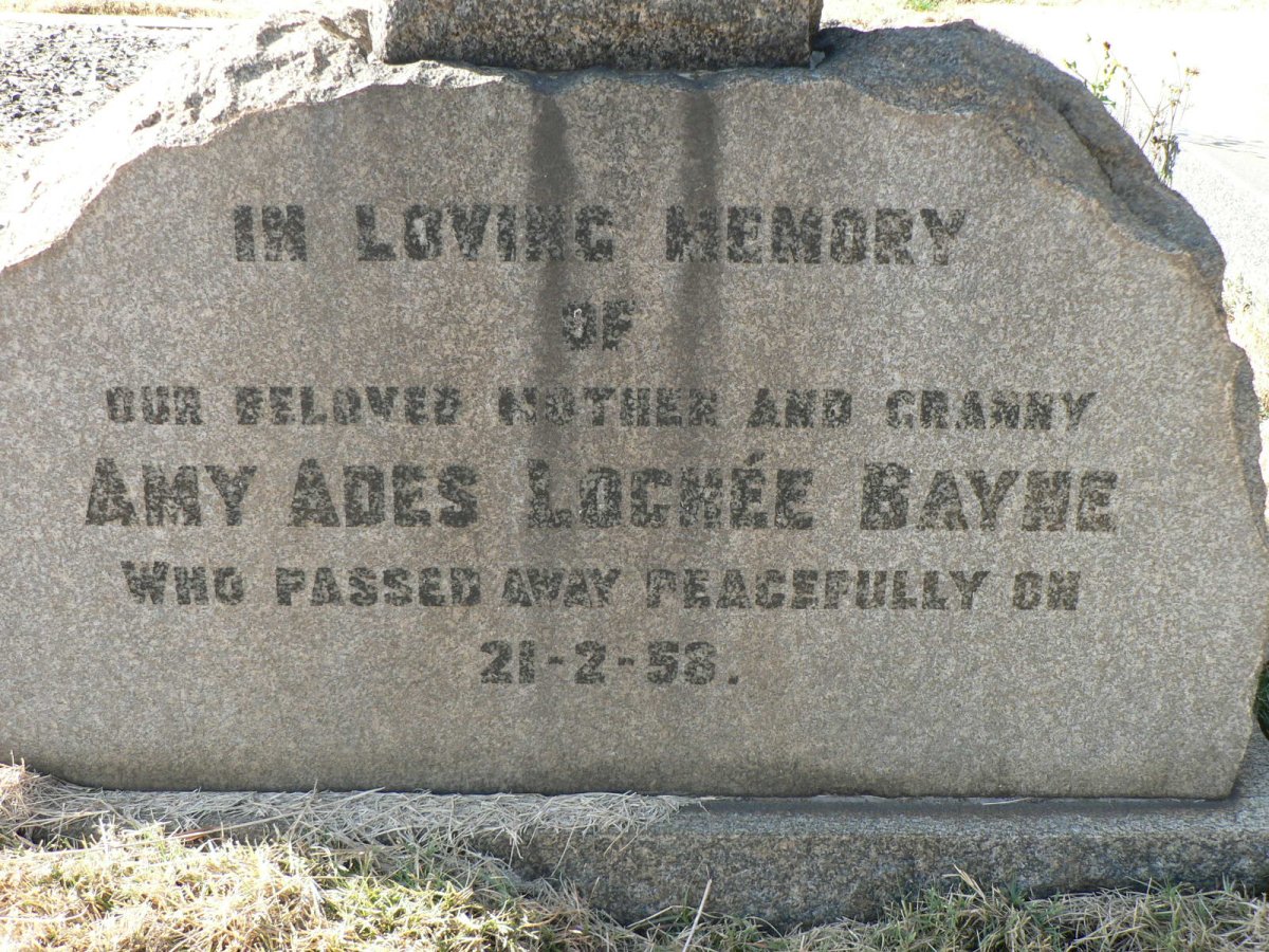 BAYNE Amy Ades Lochée -1958