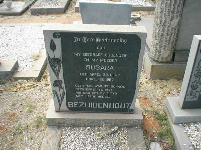 BEZUIDENHOUT Susara nee APPEL 1917-1967
