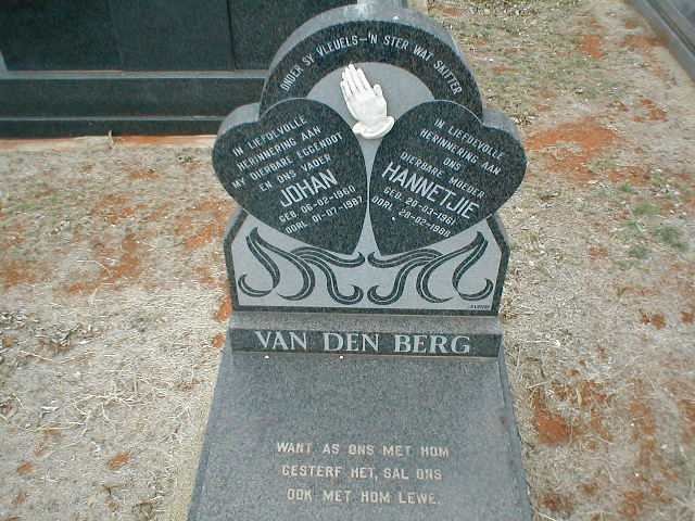 BERG Johan, van den 1960-1987 &amp; Hannetjie 1961-1988