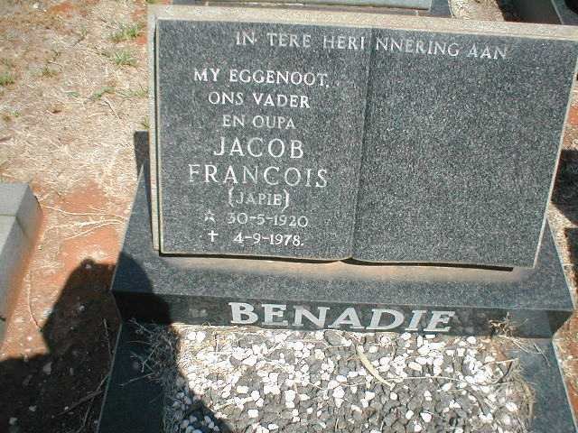 BENADIE Jacob Francois 1920-1978