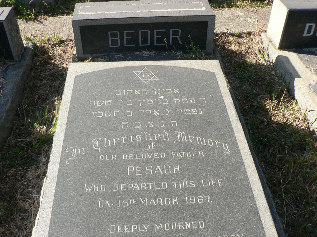 BEDER Pesach -1967