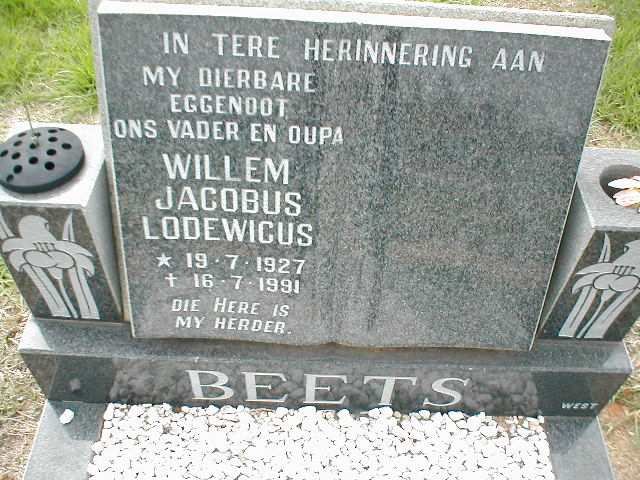 BEETS Willem Jacobus Lodewicus 1927-1991