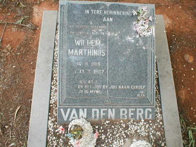 BERG Willem Marthinus, van den 1919-1987