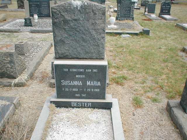 BESTER Susanna Maria 1893-1968
