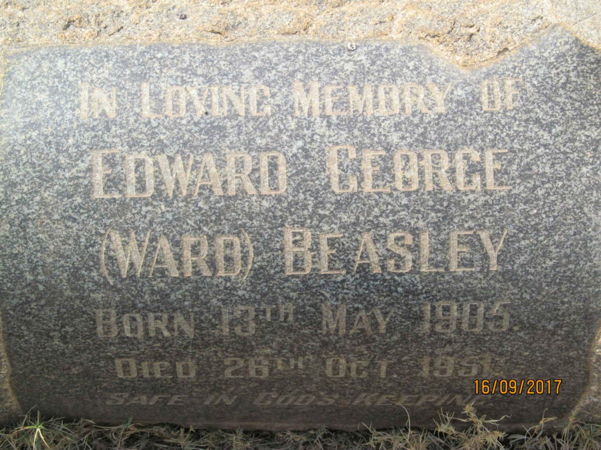 BEASLEY Edward George Ward 1905-1951