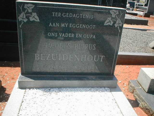 BEZUIDENHOUT Jacobus Petrus 1886-1973