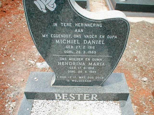 BESTER Michiel Daniel 1916-1989 &amp; Hendrina Maria 1918-1999